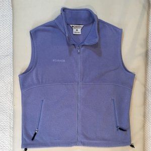 Columbia Women's Lilac Fleece Vest Zip Up Size XL